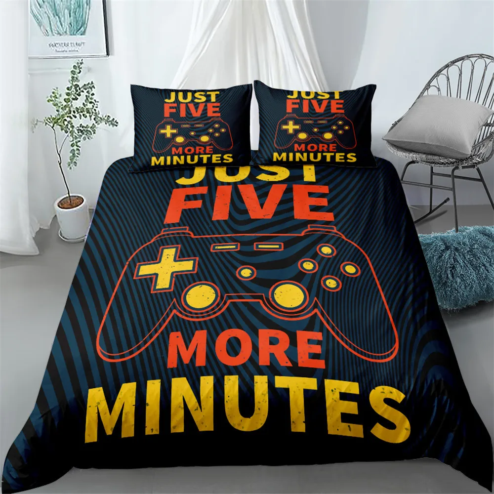 

3D Printed Gamer Patterns Bedding Set Duvet Cover Sets Quilt Cover With Pillowcases Size Twin Full Queen King Home Textiles