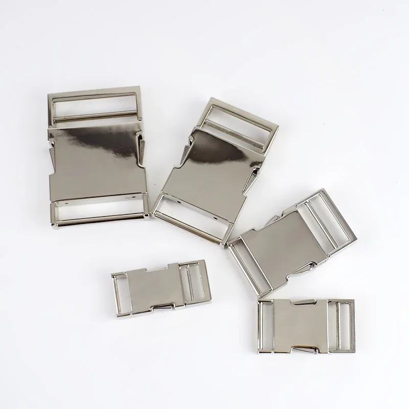 silver 4 шт. Meetee металлический сторонний релиз пряжки 14/19/25/31/38 мм домашних животных воротник рюкзак сумка лямки пряжки паракордовый браслет DIY Аппаратные средства - Цвет: silver