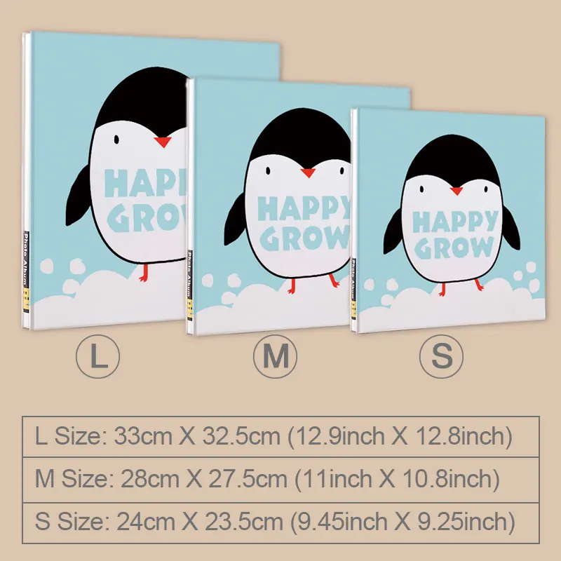 

Hand Made DIY Albums Holds 3X5 4X6 5X7 6X8 8X10inch Photos Magnetic Self-Stick Page Photo Album dinosaur Baby Album