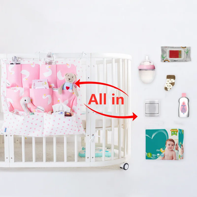 Мультяшная подвесная сумка для хранения вещей детской кроватки брендовый