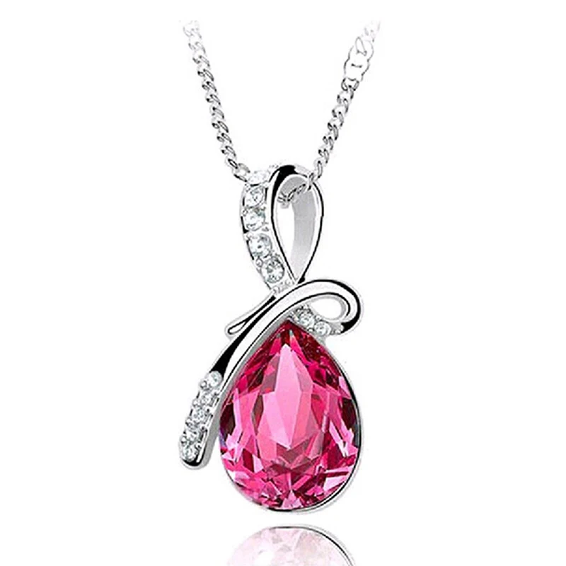 Ангел слеза кристалл ожерелье Мода вечная вода ювелирные изделия для женщин