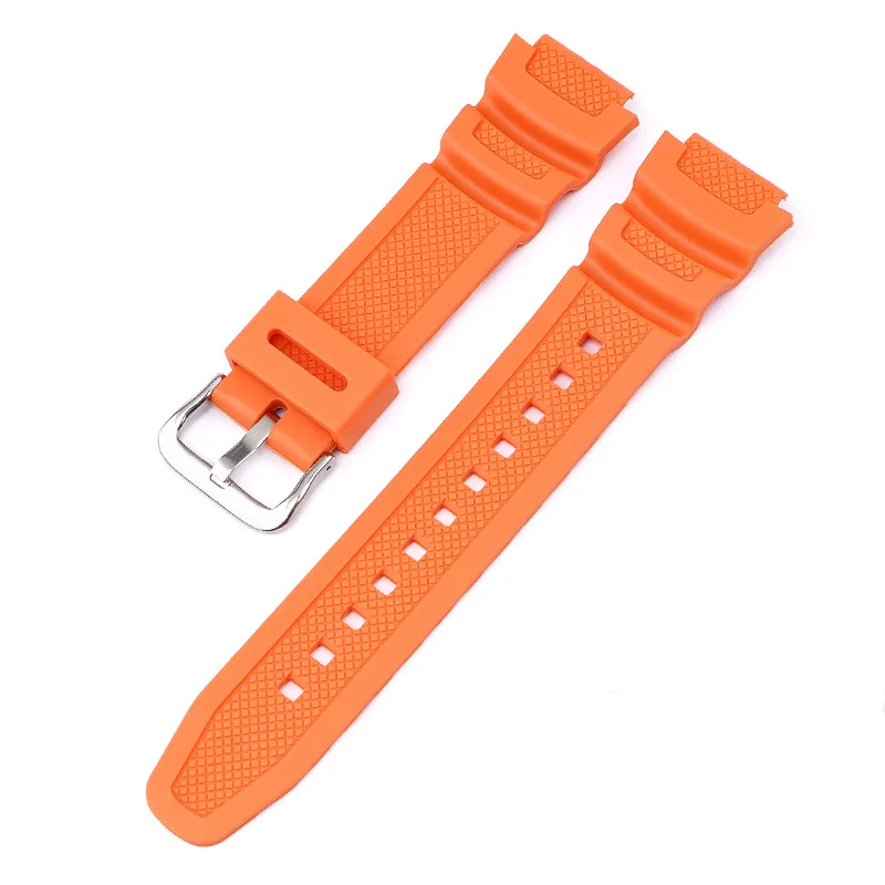 Rubber Watch Strap for Casio AQ-S810W/S800W AE-1000W SGW-400H/300H/500H W-735H Silicone Black Pin Buckle Wrist Band Bracelet images - 6