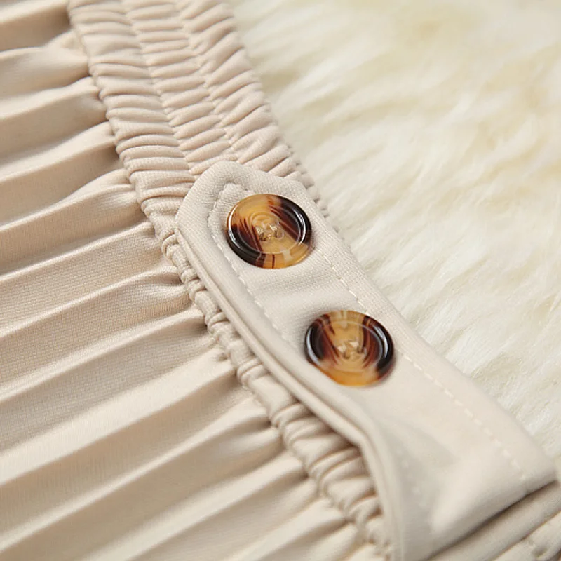 

Skirt Suits Women Spring Summer 2021 New Single Button Slim Waist Casual OL Blazer + Pleated Skirt Two Piece Set Female
