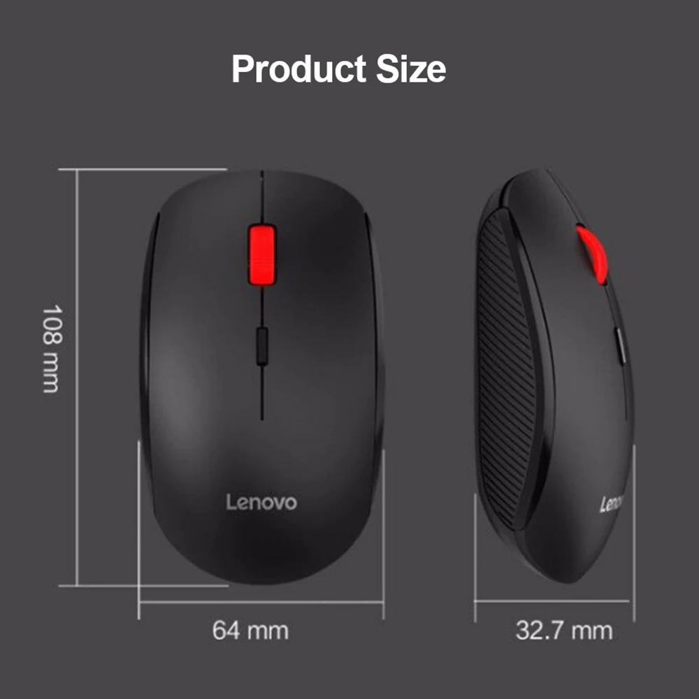 Lenovo N911 Pro 2 4G беспроводная мышь 1000 точек/дюйм нажатием одной кнопки сервис