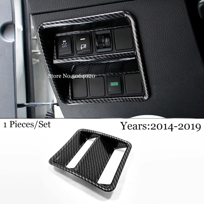 

For Nissan Qashqai J11 2014-2019 ABS Carbon fibre Head Fog Light Lamp Adjust Button Switch Control Cover car styling Accessories