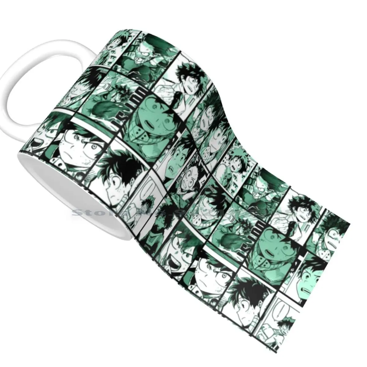 Midoriya Izuku Collage Color Version Ceramic Mugs Coffee Cups Milk Tea Mug Boku No Hero Academia Official Art Manga | Дом и сад