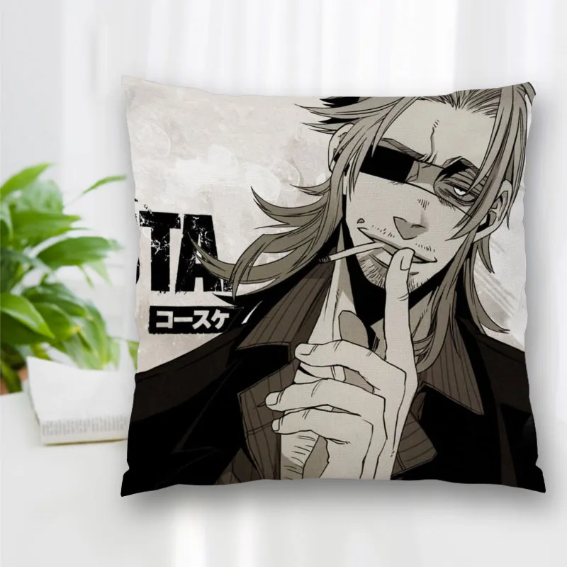 Cushion GANGSTA Anime Pattern Cover Throw Pillow Case Cushion For Sofa/Home/Car Decor Zipper Custom PillowCase