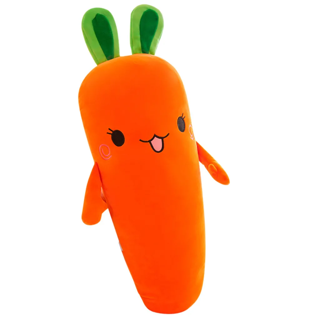 

Cute Big Carrot Doll Plush Pillows Stuffed Creative Vegetables Toys Smile 23.6 Inches Room Sofa Decora Holiday Birthday Gift