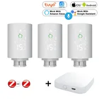 Умный привод Tuya ZigBee, программируемый термостатический клапан радиатора, с голосовым управлением, Alexa и Google Assistant