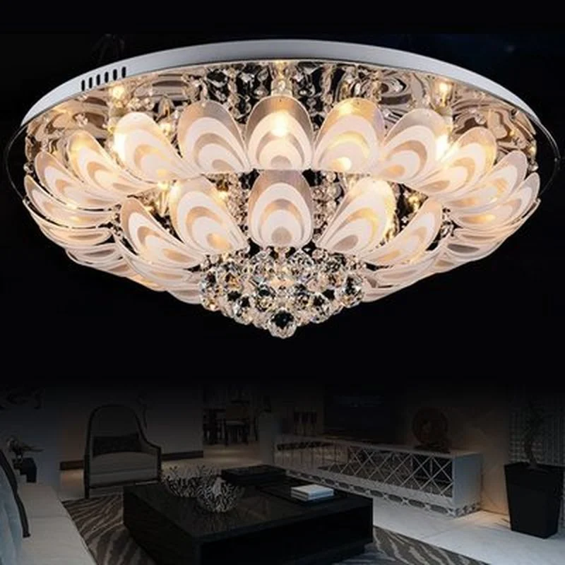 Современный потолочный светодиодный светильник с цветочным дизайном