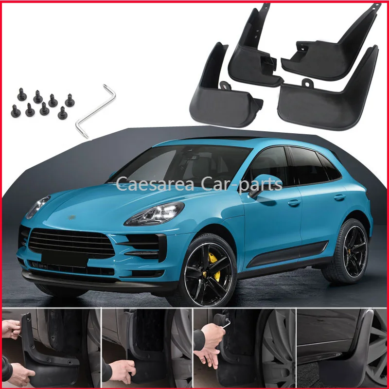 

4 шт., передние и задние щитки от грязи для Porsche Macan