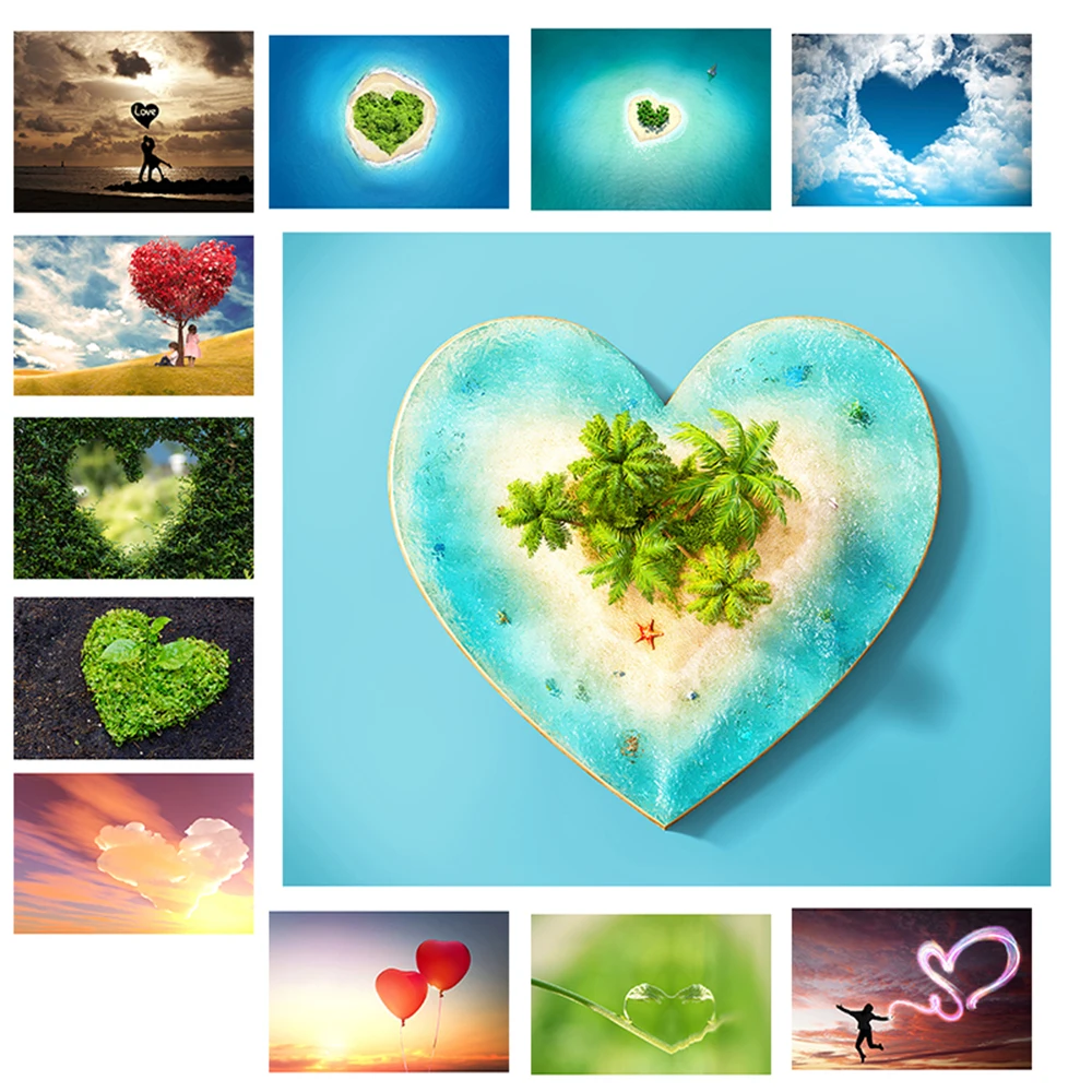 Натуральная декоративная картина WHISM в форме сердца Нетканая Настенная