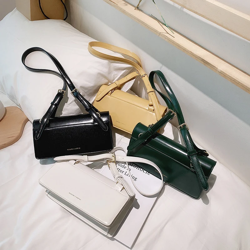 

Women's Designer Branded Small PU Leather Crossbody Bag Women 2020 Trend Shoulder Handbags Travel Trending Hand Bag Green