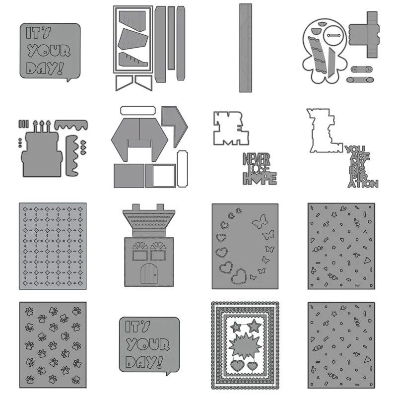 Металлические пресс-формы для фотосъемки с сюрпризом No-Pop и надписью Never Lost Hope Shadow