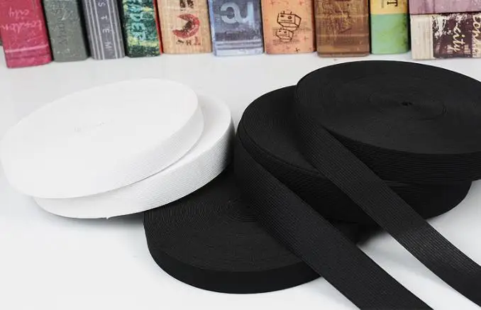 Лента эластичная черная плоская ширина 2 м 15 40 мм|Резинки| |