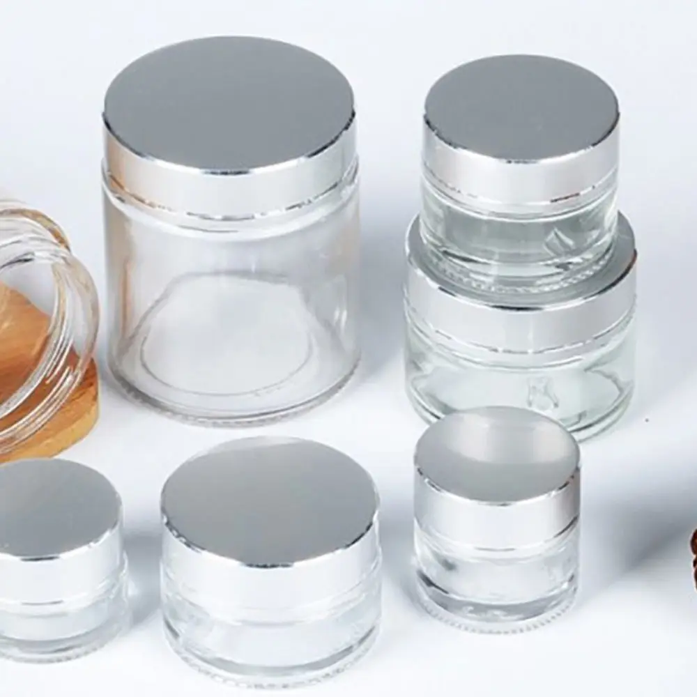 

12Pcs Glass Cream Bottles Makeup Facial Lotion Bottles Cosmetic Storage Jars