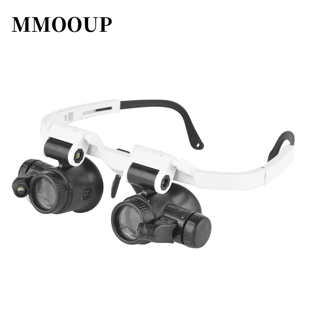 Светодиодный ная лупа очки для небольших работ объектив ювелир часы измерение