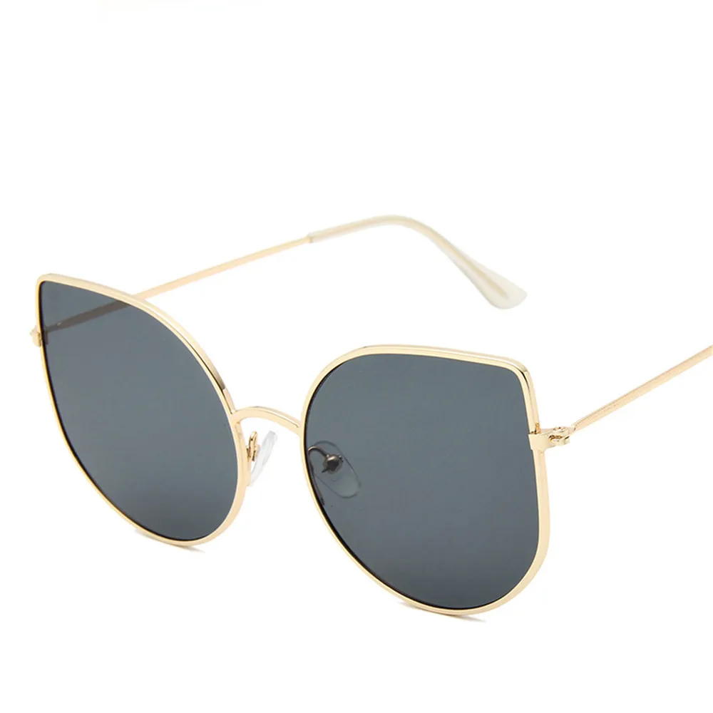 

ZXWLYXGX 2020 New Sunglasses Retro metal Cat Eye Sunglasses Lady Brand Designer Vintage Black Transparent frame oculos feminino