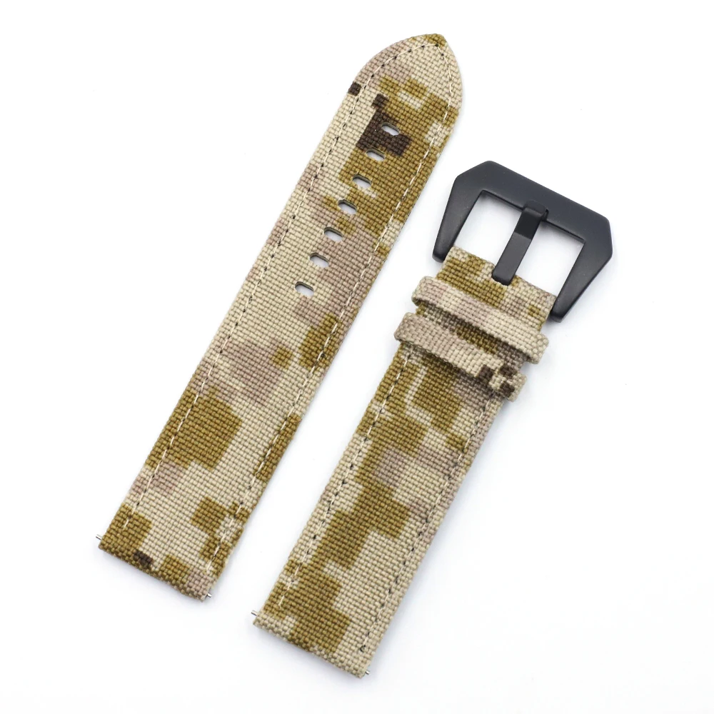 20mm 22mm Camouflage Watch Band Nylon Watch Strap Army Green Color Bands With High Quality Stainless Steel Buckle