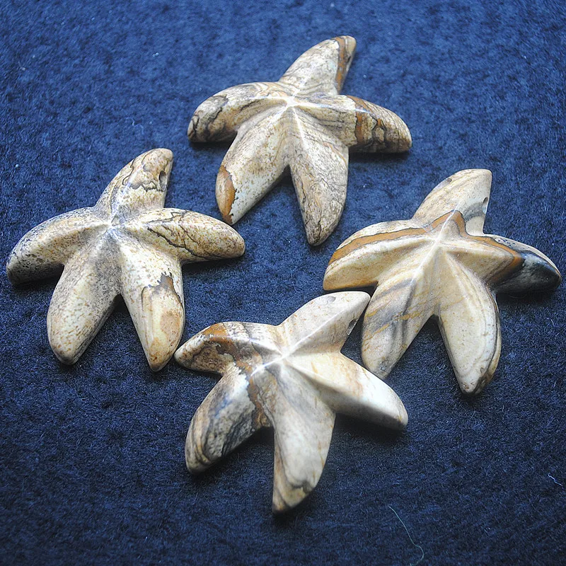 

1pc nature gem stone pendants starfish shape size 40mm loose gem stone beads unique jewelry diy jewelry findings top selling