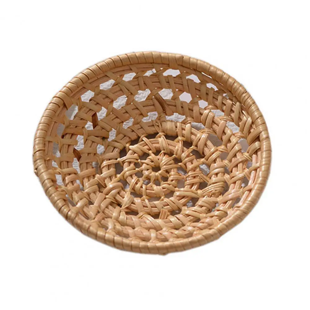 

Rattan Woven Storage Basket Towel Holder Fruit Cake Organizer Photography Props