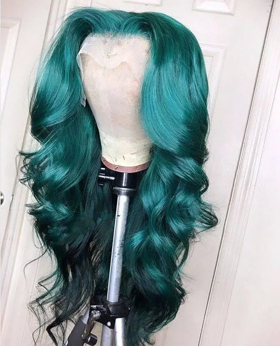 Парики из человеческих волос розового серого синего зеленого фиолетового