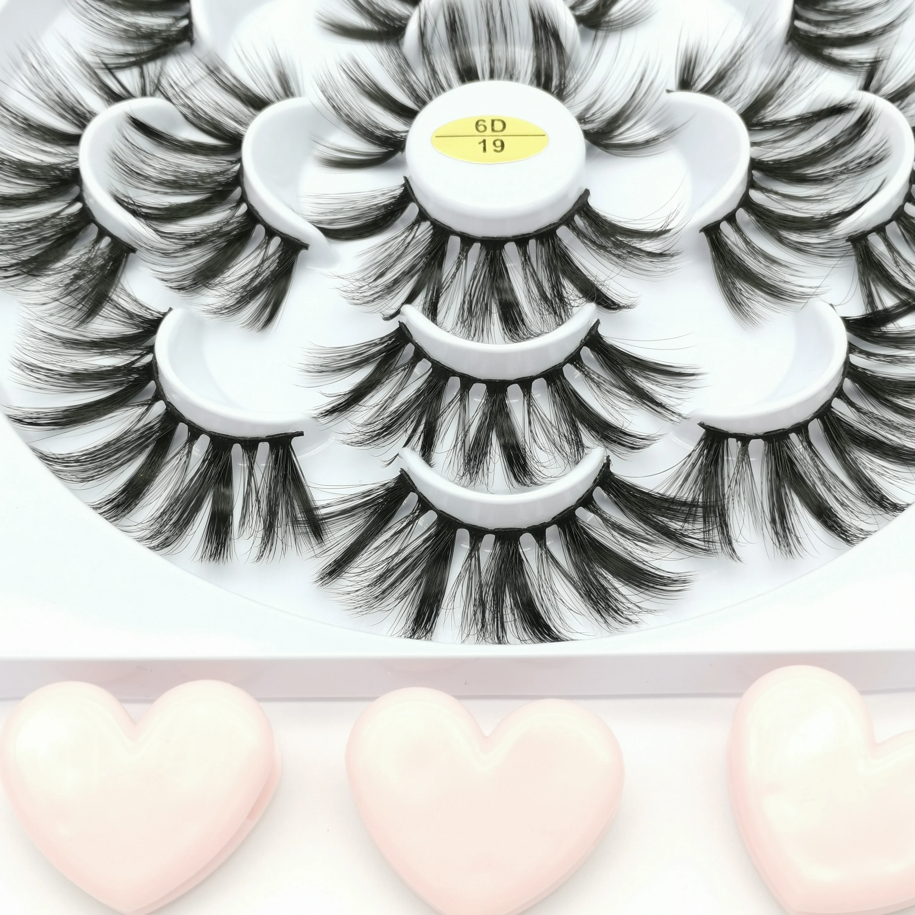 AceOfSexy 7 пар 6D меховых накладных ресниц 25 мм. Густые, длинные, пушистые, ручной работы инструменты для макияжа ресниц.