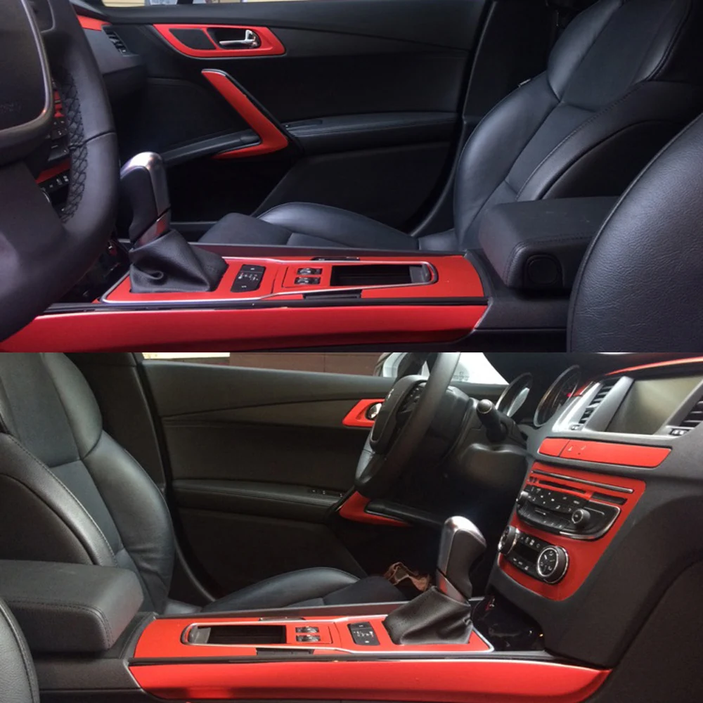 Для peugeot 508 2011- внутренняя Центральная панель управления дверная ручка 3D/5D наклейки из углеродного волокна наклейки аксессуары для стайлинга автомобилей