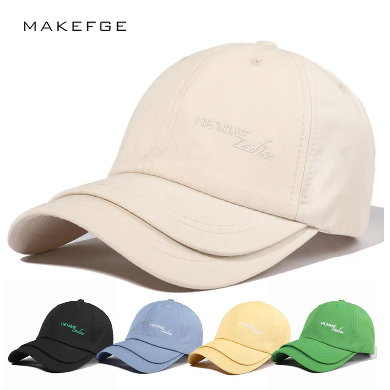 

2021New Baseball Cap Double-Brimmed Cotton Hat Women's Cap Men's Cap Fashion Embroidery Casual Sports Hip-Hop Hat Sun Hat Unisex