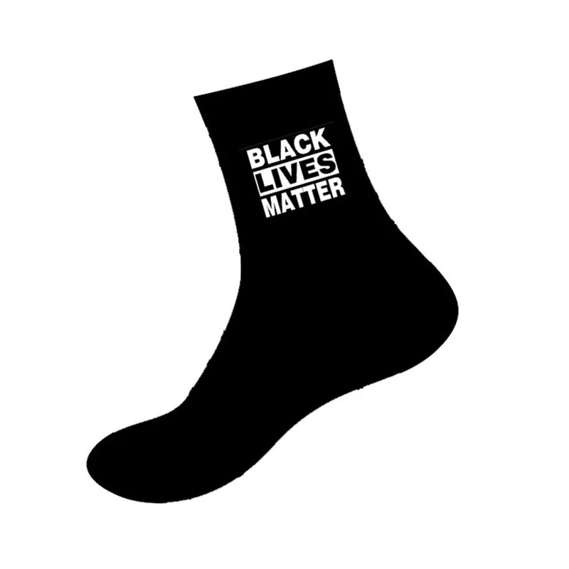 

Happy Letter Socks Funny BLACK LIVES MATTER Print Adult Cotton Socks Men Hip Hop Skateboard Calcetines Hombre Skarpetki Unisex