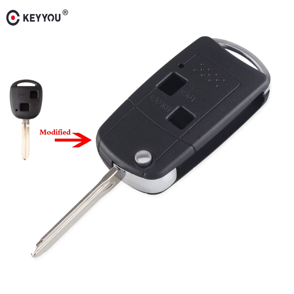KEYYOU 10 шт./лот модифицированный дистанционный Автомобильный ключ складной Флип