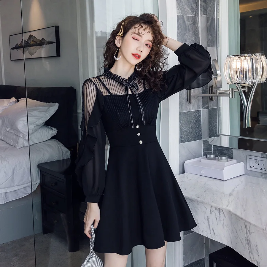 

Very Fairy of the Goddess-Style Dress 2020 Spring New Style Women's Clothing Mesh Elegant Slim Fit Slimming A- line Base Skirt