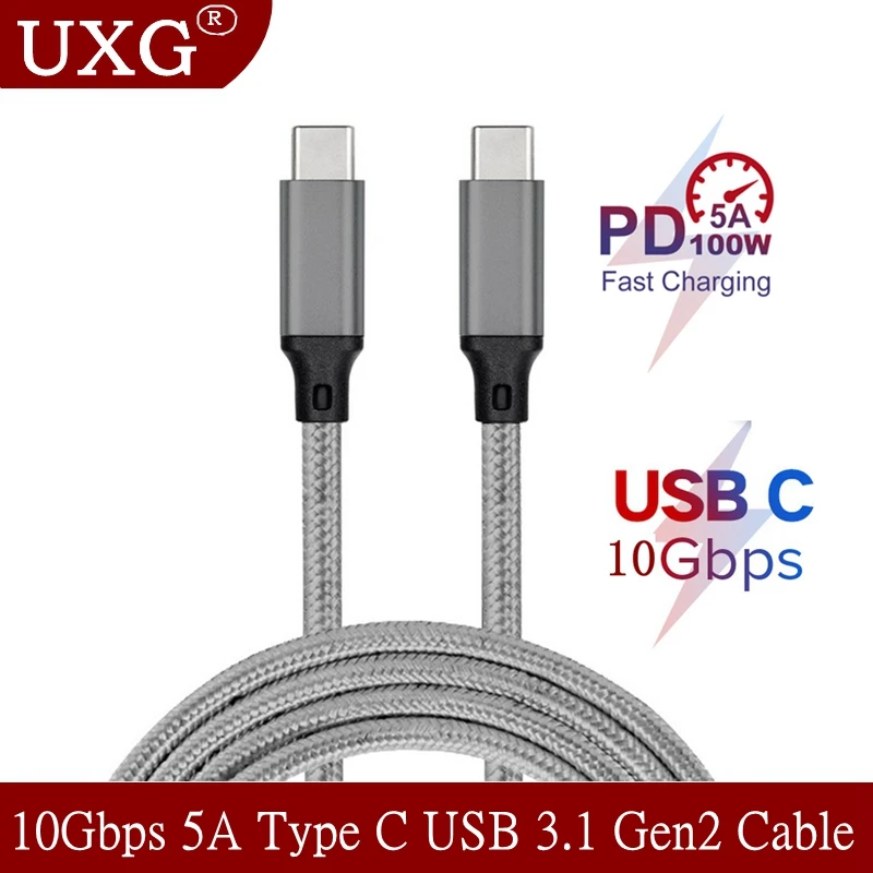 

5A Type C Cable 3M USB 3.1 Gen 2 To C PD 100W Data 10Gbps 4K HD For VR Samsung VR Quick Charge 4.0 Fast Charging USB-C Cord