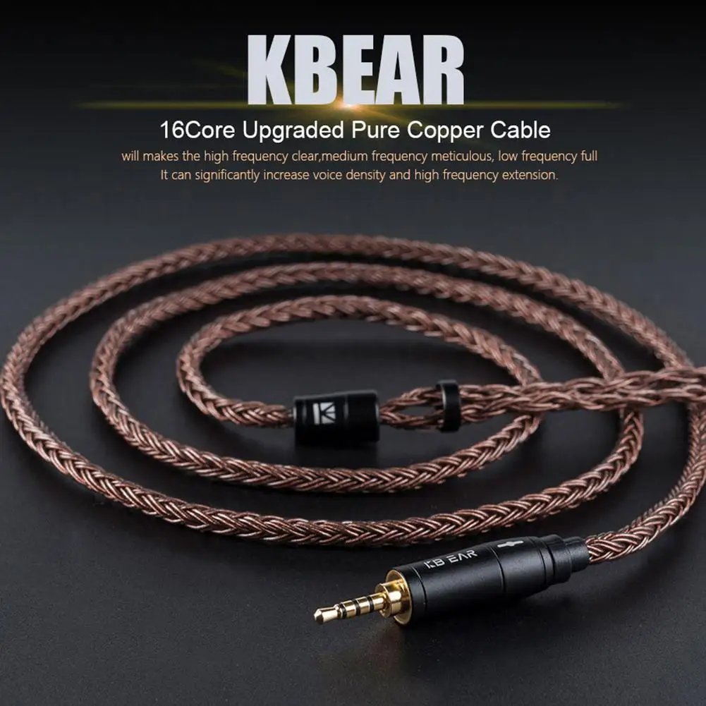 KBEAR Прочный 16 Core посеребренный кабель 2 5/3 5/4 4 мм балансный для обновления кабеля с MMCX/2Pin плотным верхним
