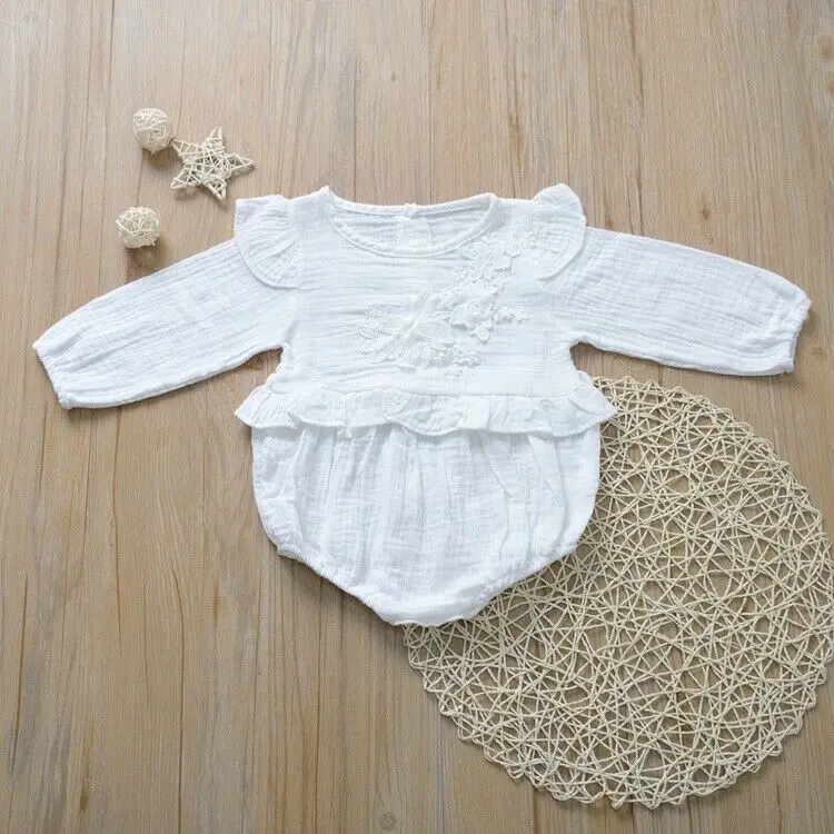 

Pudcoco New Baby Fashion Newborn Kids Baby Girls Clothes Long Sleeve Romper Dress Cotton&Linen Outfits
