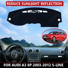 Чехол для приборной панели автомобиля Audi A3 8P 2003-2012 S-line, защитный козырек от солнца, коврик для приборной панели, коврик, Автомобильный Ковер