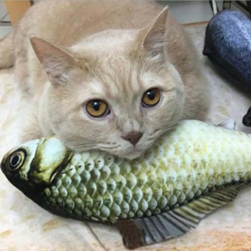 

Мягкая плюшевая игрушка в форме рыбки для домашнего кота