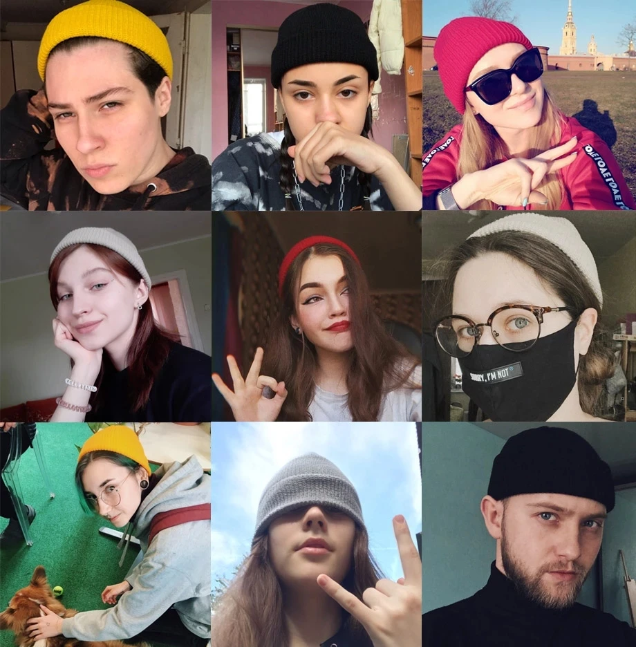 Модная вязаная шапка "Hip Hop" для мужчин и женщин, зимняя, теплая, безушка, свободного кроя, с отворотом, шапка мелон, шапка Docker Fisherman Beanies Hats.