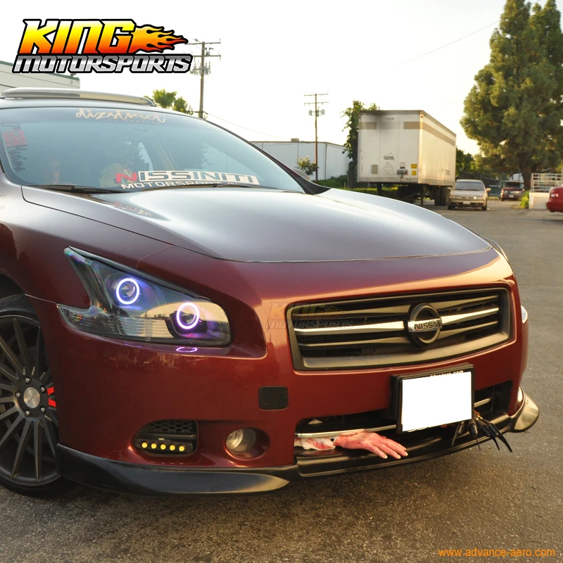 Подходит для 2009-2015 Nissan Maxima ST стиль переднего бампера губ уретан ПУ Global БЕСПЛАТНАЯ