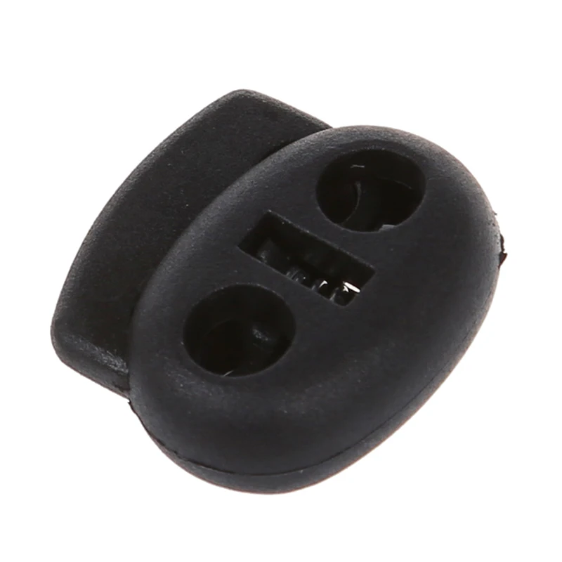 

100 x black cord locks Bean Active 2 holes auto locks