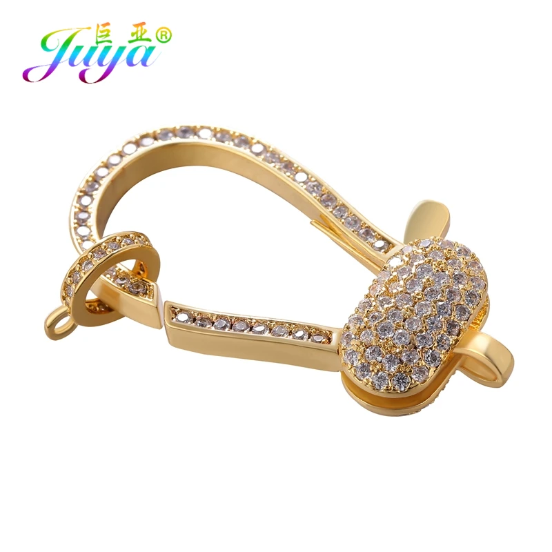 Juya 18K Reales Gold Überzog Zubehör Verschluss Verschluss Hummer Schließe Material Für DIY Hand Perlen Perlen Schmuck Machen – Detail 7