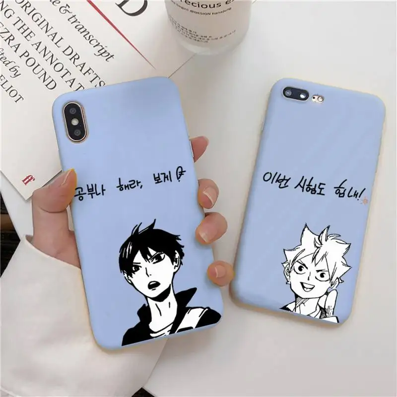 

Cute Japan Anime Oya Haikyuu Phone Case for iPhone 11 12 13 mini pro XS MAX 8 7 6 6S Plus X 5S SE 2020 XR case