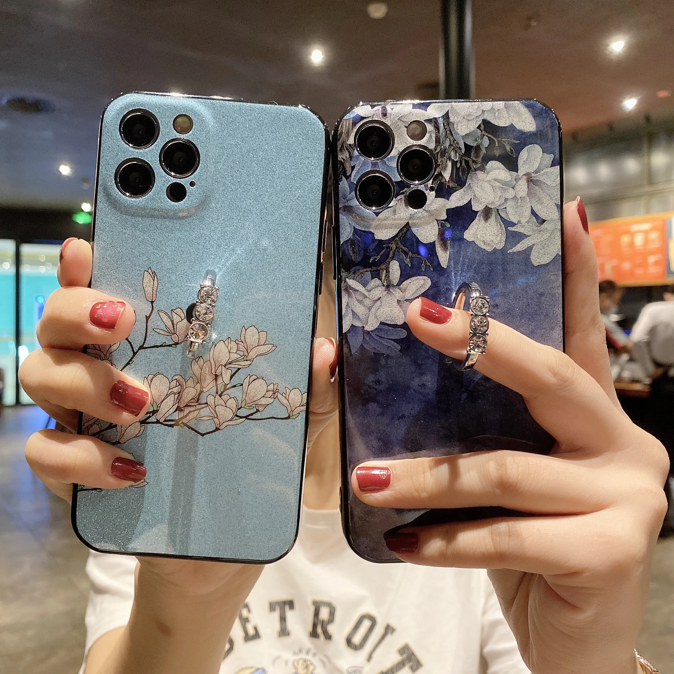 

Fashion Glitter Flower Phone Cover For OnePlus 5 5T OnePlus 6 6T OnePlus 7 7 Pro 7T 7T Pro OnePlus 8 Pro 8T Nord Soft TPU Case