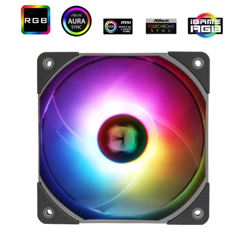 Thermalright ARGB 120m RGB 5V / 3PIN компьютер чехол mute PWM fan PC Процессор кулер TL-C12015S