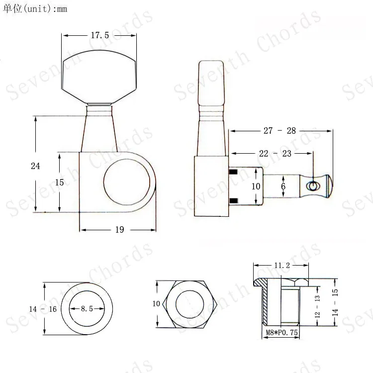 ein set 6 pcs keine ohr tuning pegs tuner mechaniken tuner für akustische elektrische gitarre keine notwendigkeit schraube montage 2 pin locking