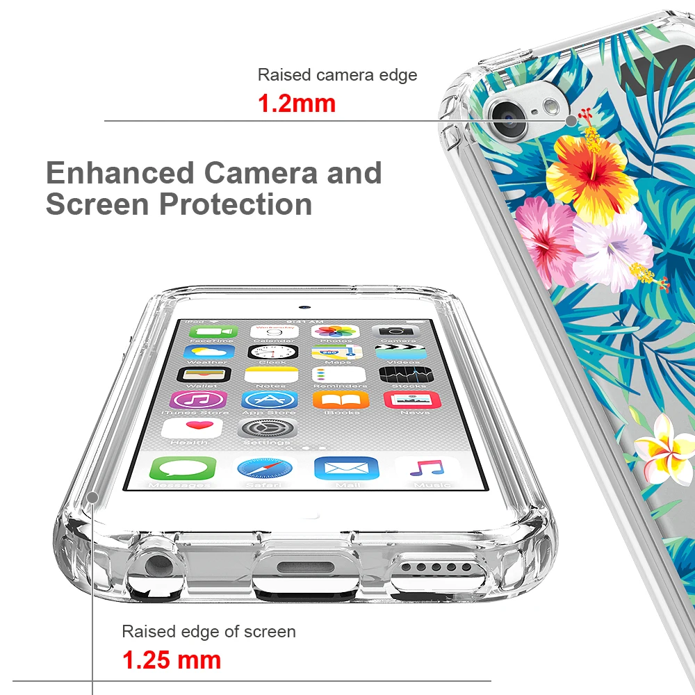 2 в 1 прозрачный чехол для Apple iPod Touch 5 6 7|Бамперы| |