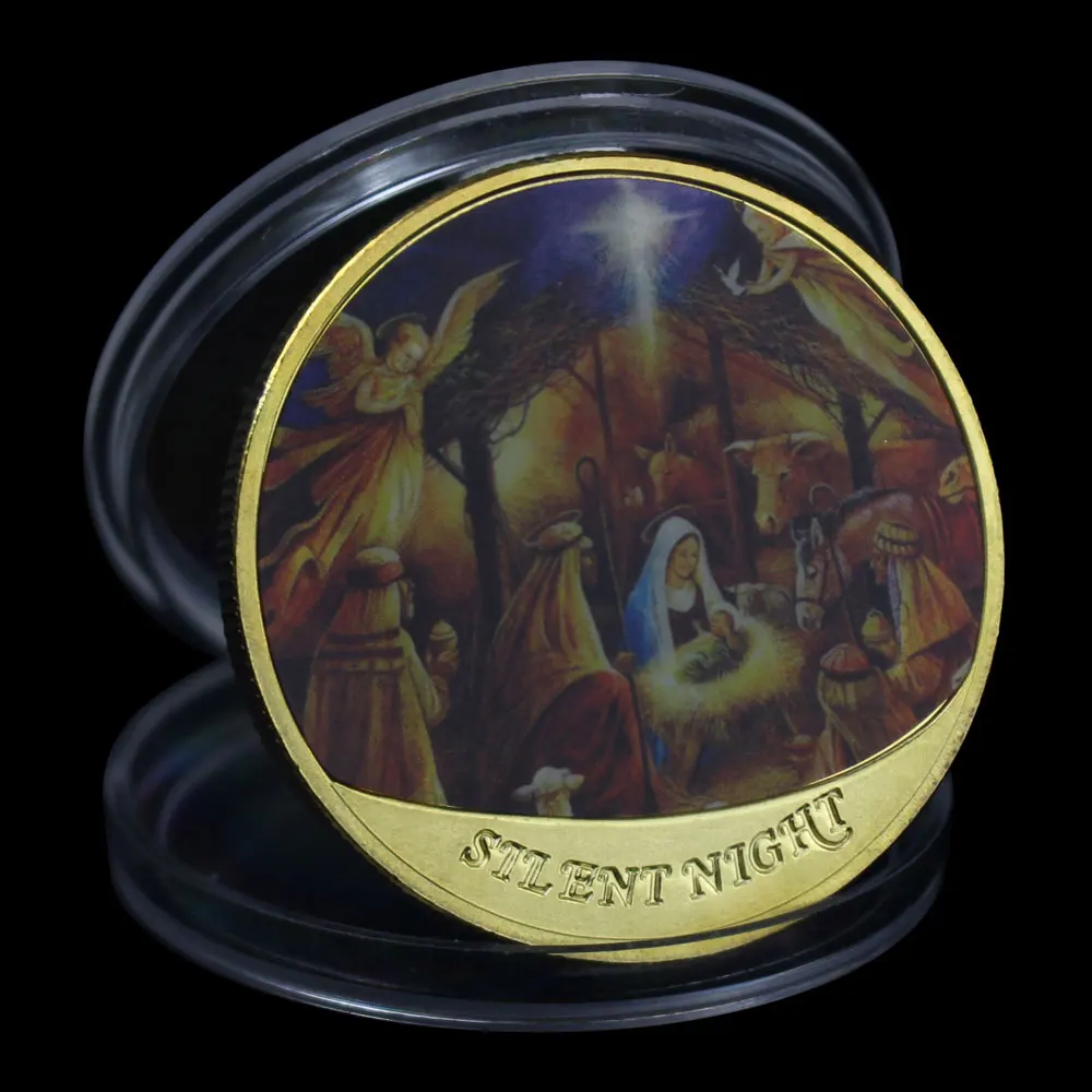 

Бесшумный ночной сувенир позолоченная монета принц мира коллекционный подарок Иисус монета памятная монета