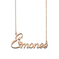 emonee name necklace custom name necklace for women girls best friends birthday wedding christmas mother days gift