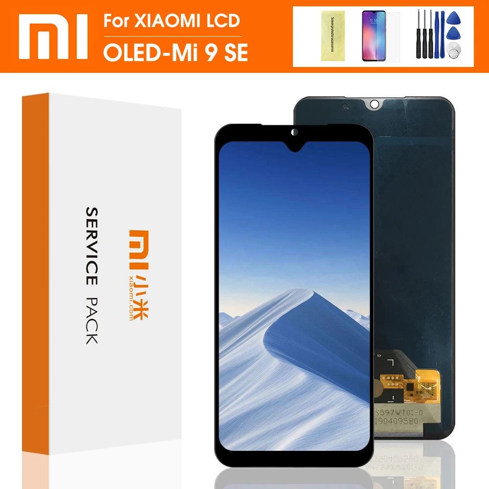 Поддержка отпечатков пальцев AMOLED для Xiaomi MI9SE Mi9 Se ЖК дисплей сенсорный экран