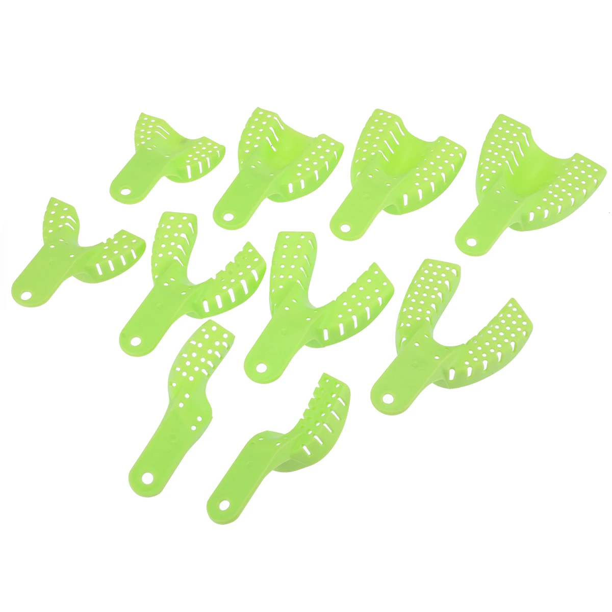 10 шт зубные оттискные ложки Пластик материалы зубы держатель зубной центральной